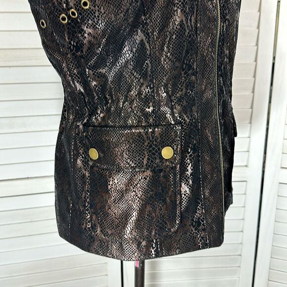 Erin London Vest Small Faux Snakeskin Python NWOT - Picture 9 of 16